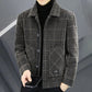 ✨New Arrival✨Men's Fashion Plaid Warm Lapel Jacket-2