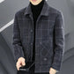 ✨New Arrival✨Men's Fashion Plaid Warm Lapel Jacket-5