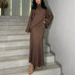 🎊Christmas sale - 50% Off🎊Women’s Casual Turtleneck Top & Maxi Skirt Two-Piece Set-3