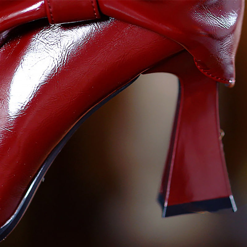 🎅Pre-Christmas Special🎄 Women's Elegant 2 in 1 Glossy Boots with Detachable Shaft-6