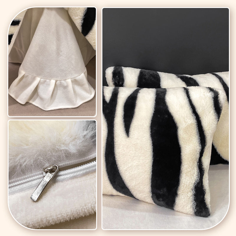 👍[High quality] 🔥Milk plush thick warm 4-piece bedding set-6
