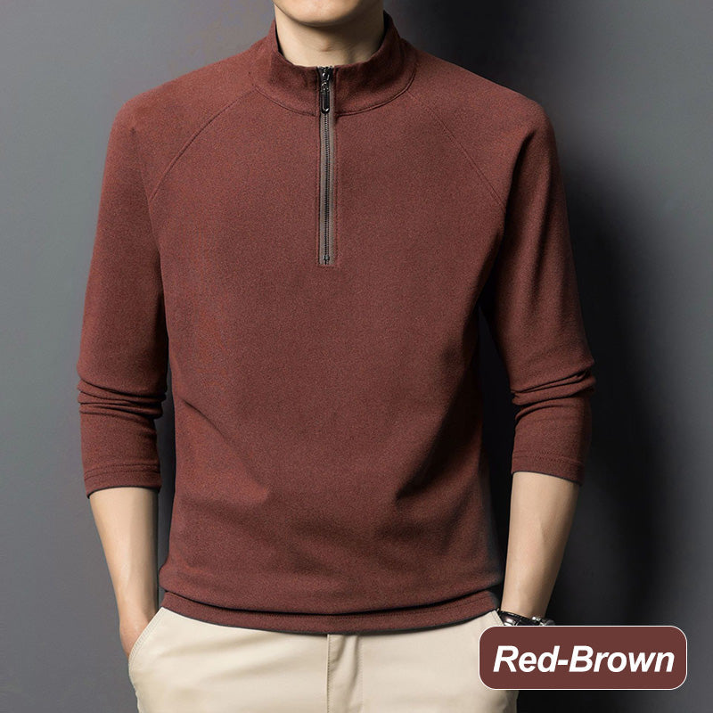 ✨New Arrival✨Men's Warm Long Sleeve Quarter Zip Sweatshirt-14