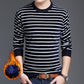 🔥Give the elders a warm winter🍃Men's warm striped comfortable and fashionable sweater-1
