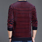 🔥Give the elders a warm winter🍃Men's warm striped comfortable and fashionable sweater-2