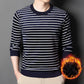 🔥Give the elders a warm winter🍃Men's warm striped comfortable and fashionable sweater-10