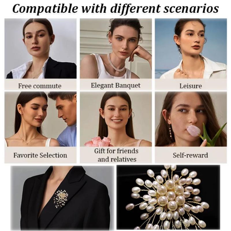 🎄【Christmas Carnival】🎁✨Ladies' high-end exquisite handmade pearl brooch-9