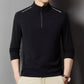 🔥HOT SALE🔥Men's Solid Half Zip Long Sleeve Tops-6