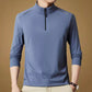 🔥HOT SALE🔥Men's Solid Half Zip Long Sleeve Tops-10