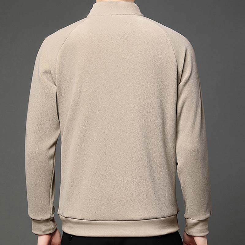 ✨New Arrival✨Men's Solid Half Zip Long-Sleeve Tops-4