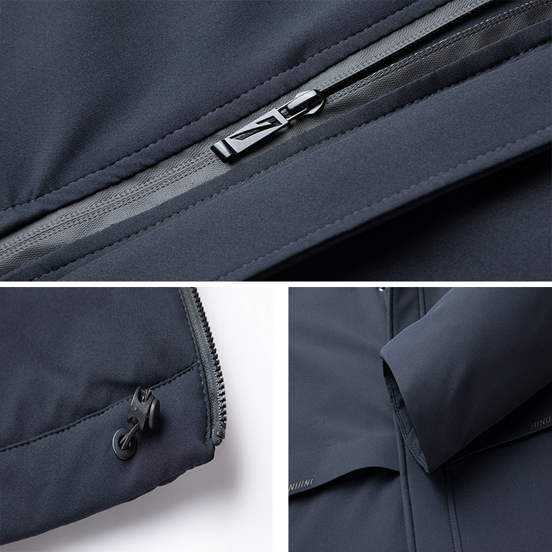 🔥Give the elders a warm winter🍃Men's Business Padded Parka-5