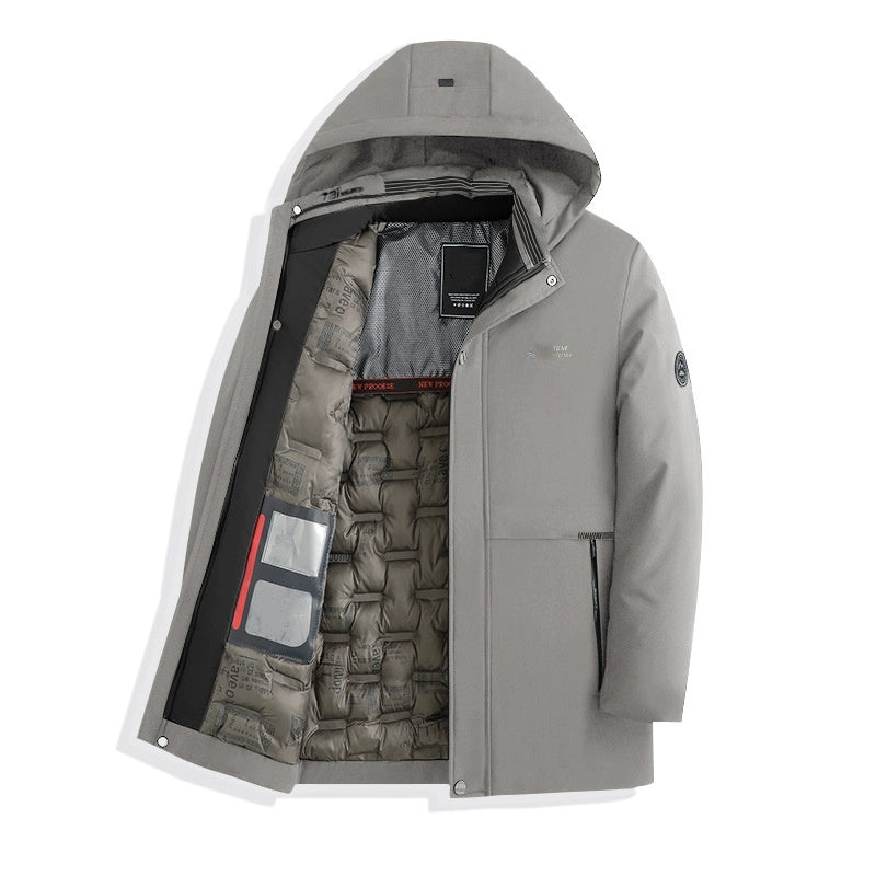 🔥Give the elders a warm winter🍃Men's Business Padded Parka-8