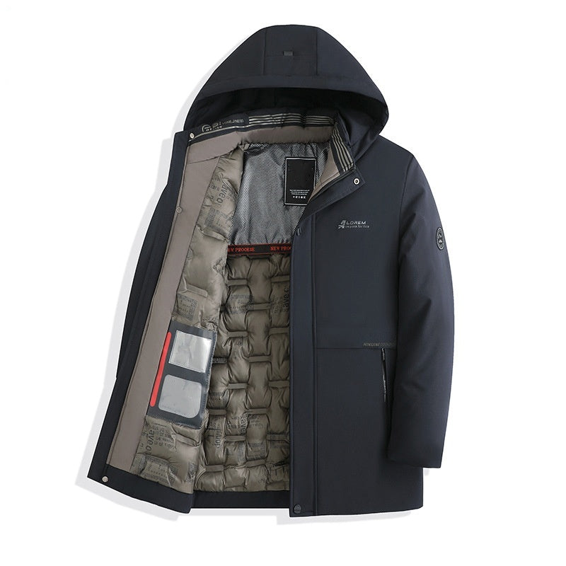 🔥Give the elders a warm winter🍃Men's Business Padded Parka-9