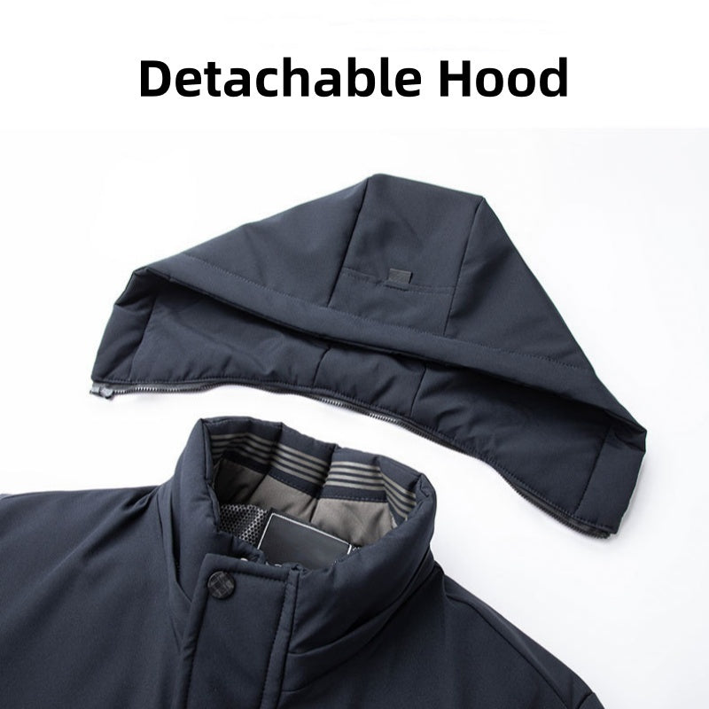 🔥Give the elders a warm winter🍃Men's Business Padded Parka-6