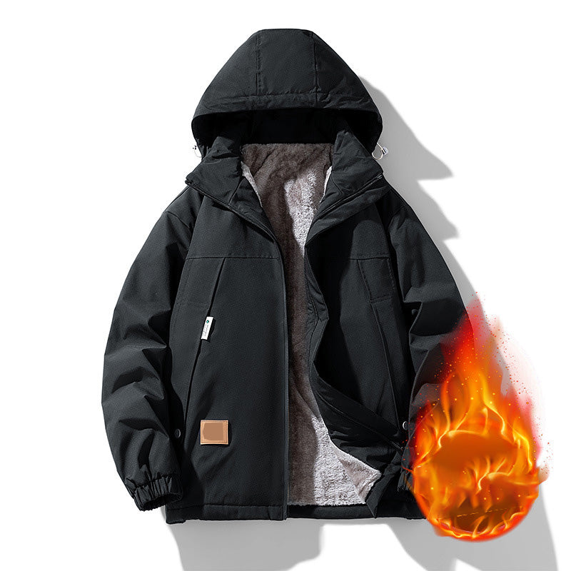 Men's Casual Warm Zip-Up Hooded Jacket（50% OFF）-13