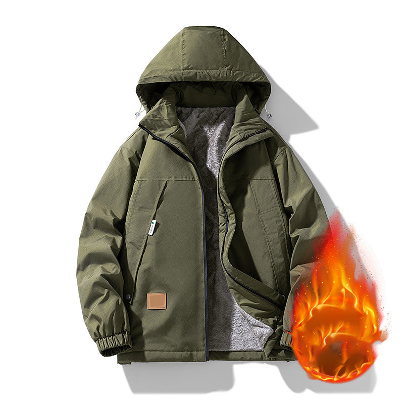 Men's Casual Warm Zip-Up Hooded Jacket（50% OFF）-15
