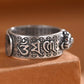 Rijkdom in de hand! Lucky Pixiu open ring met edelsteendecoratie
