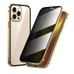 Magnetic double-sided anti-peep glass mobile phone case for iPhone-8