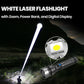 Lampe de poche laser blanc avec zoom, banque d'alimentation et écran numérique