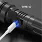 Lampe de poche laser blanc avec zoom, banque d'alimentation et écran numérique