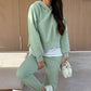 💜Women's Hooded Patchwork Casual Sweatshirt Suit-3