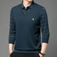 Herren-Shirt mit langen Ärmeln und Hemdkragen in Layering-Optik