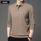 Herren-Shirt mit langen Ärmeln und Hemdkragen in Layering-Optik