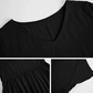 💝Heiße Verkäufe 49 % RABATT💝Baumwollmischung V-Ausschnitt Casual Kurzarm Webkleid😍