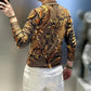 Men's Luxury Crown Eagle Print Plush-Lined Sweatshirt