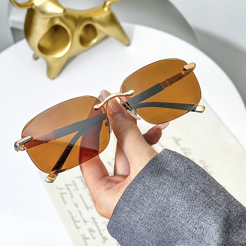 High Definition Rimless Protective Sunglasses-2