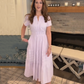 Ladies Casual Summer Short sleeve V-neck Long dresses