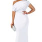 💖Limited Sale 50% OFF💖Frauen elegante feste Farbe trägerlose schlanke lange Kleider