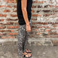 Damen stilvoller Leopardendruck langer Rock