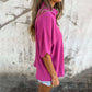 Casual women's shirt with solid color and loose fit