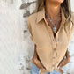 Casual women's shirt with solid color and loose fit