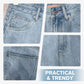 Women's High-Waisted, Loose-Fit Denim Shorts-3