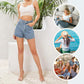 Women's High-Waisted, Loose-Fit Denim Shorts-4