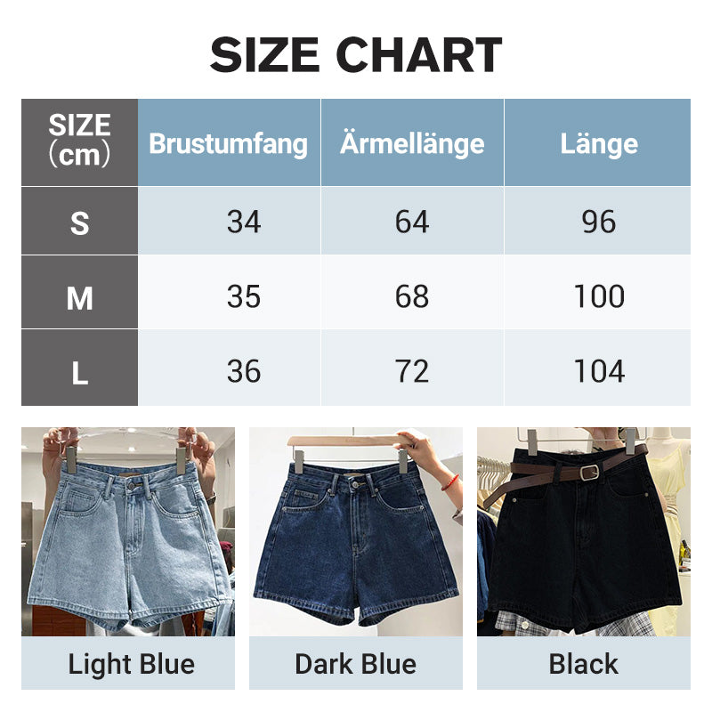 Women's High-Waisted, Loose-Fit Denim Shorts-8