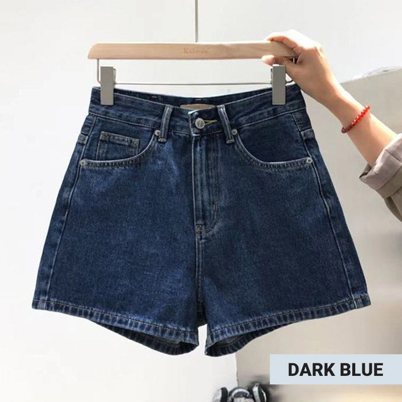 Women's High-Waisted, Loose-Fit Denim Shorts-10