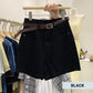 Women's High-Waisted, Loose-Fit Denim Shorts-11