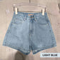 Women's High-Waisted, Loose-Fit Denim Shorts-9