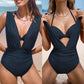 🩱Summer Explosion ☀️Women's Krawatte Solid Color Badeanzug 2-PCS-Set