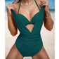 🩱Summer Explosion ☀️Women's Krawatte Solid Color Badeanzug 2-PCS-Set