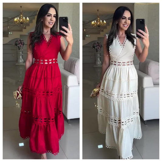 💕Limited Time 50% Off💕V-Neck Sleeveless Dress with Cut-Out