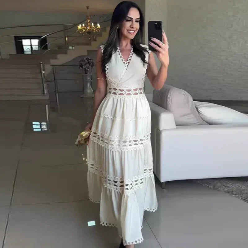 💕Limited Time 50% Off💕V-Neck Sleeveless Dress with Cut-Out-4