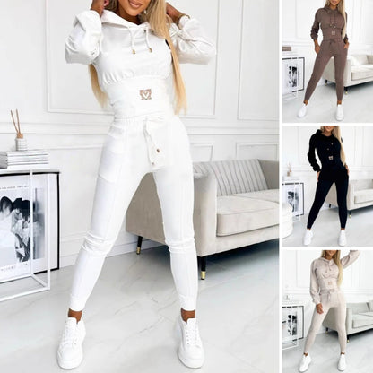 🎊Weihnachtsverkauf – 50 % Rabatt🎊Zweiteiliger Damen-Trainingsanzug mit Kapuze