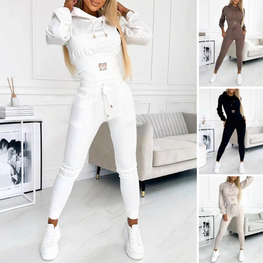 🎊Weihnachtsverkauf – 50 % Rabatt🎊Zweiteiliger Damen-Trainingsanzug mit Kapuze