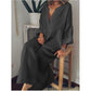 Donne in lino in cotone estate grande vestito sciolto