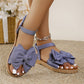 👡🌸Women's Mode Bow Flat Sandals - 50% Rabatt für den Göttentag! Elegantes Design🌸 Compoptable Kee, Sommer Wesentliche!