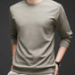 Männer loser runder Halsboden Langarm T-Shirt