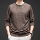 Männer loser runder Halsboden Langarm T-Shirt